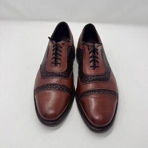 Allen Edmonds Winhall Cap Toe Oxford Mens Size 9  D Brown USA‎ Dress Shoe Woven